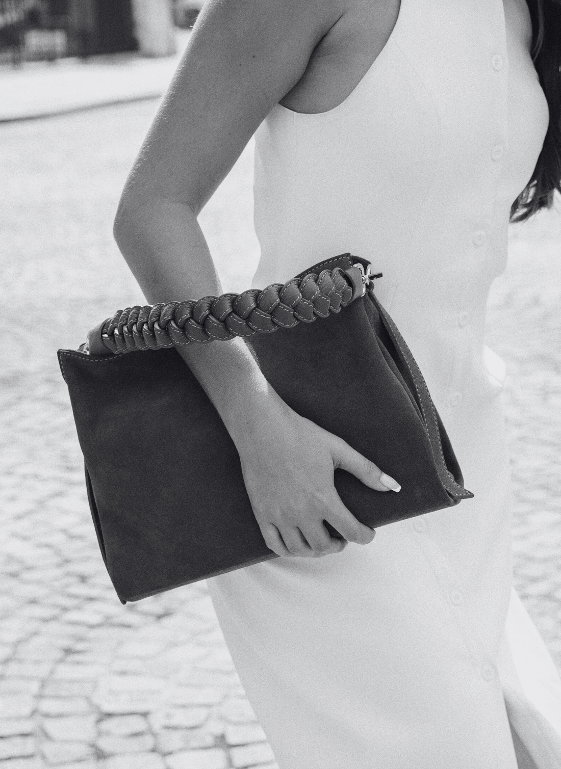 Braid bag in Orange Dollar leather