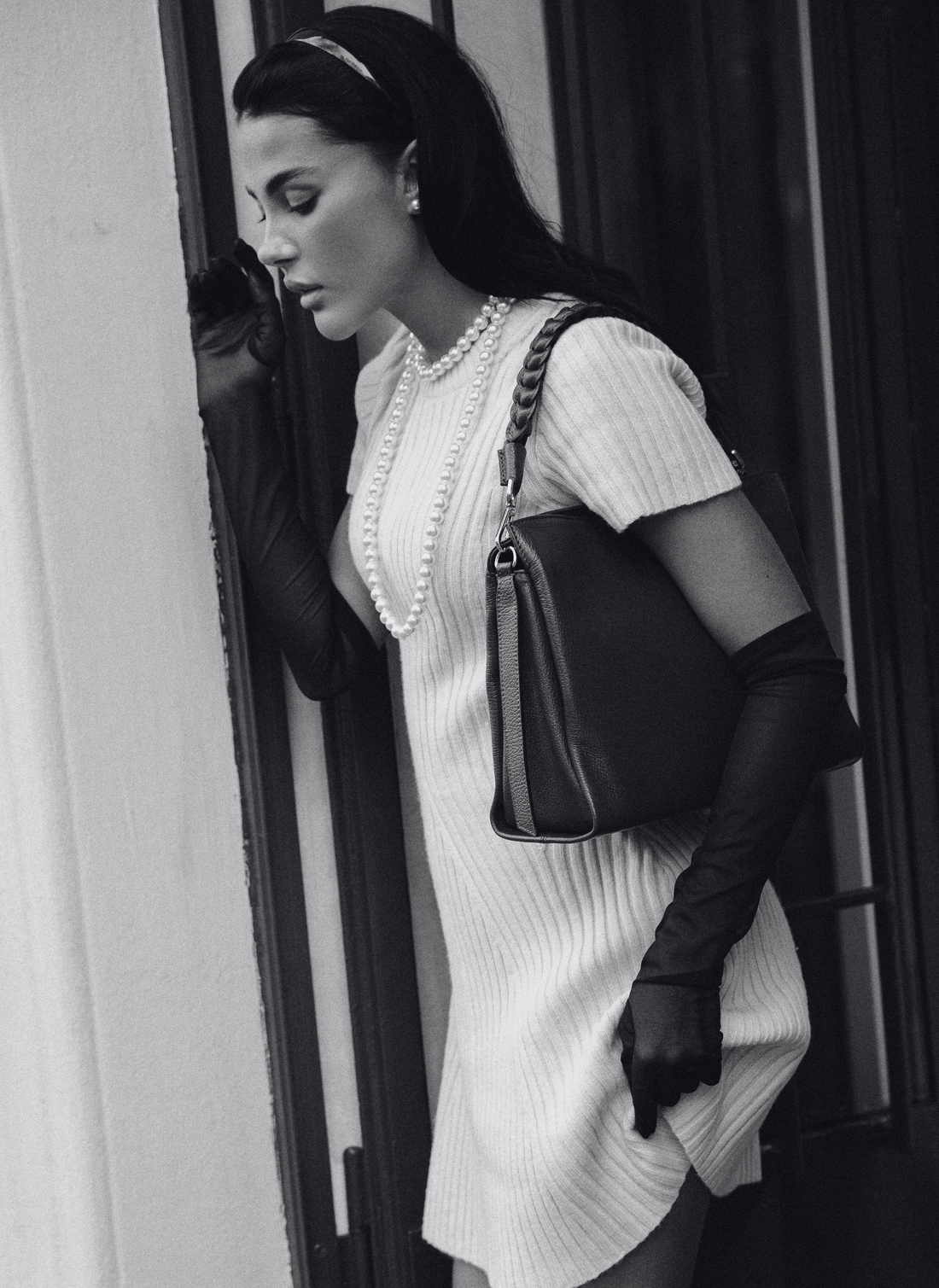 Braid bag in Beige Dollaro leather