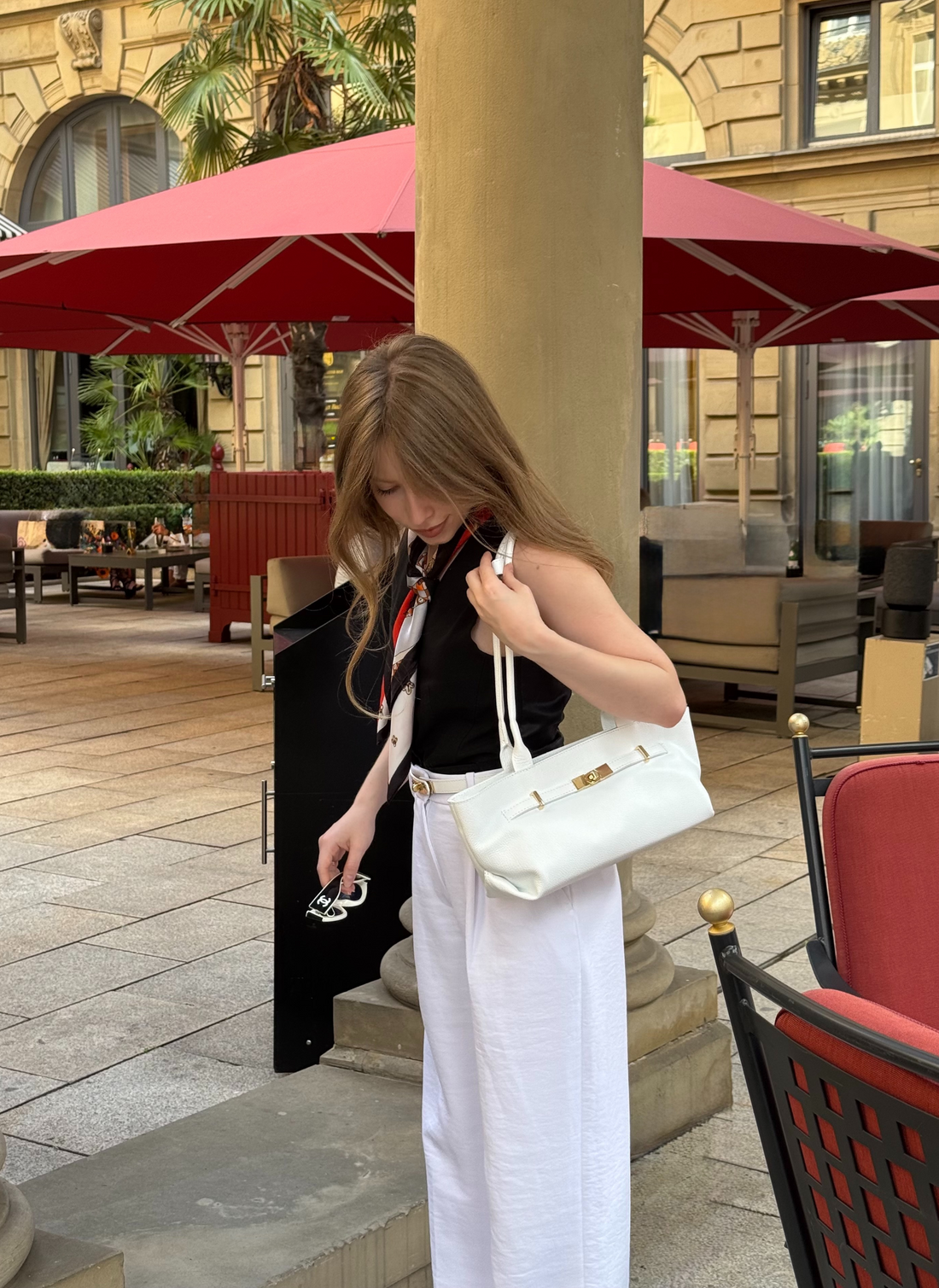 Bamboo Babe bag in Beige Dollar leather
