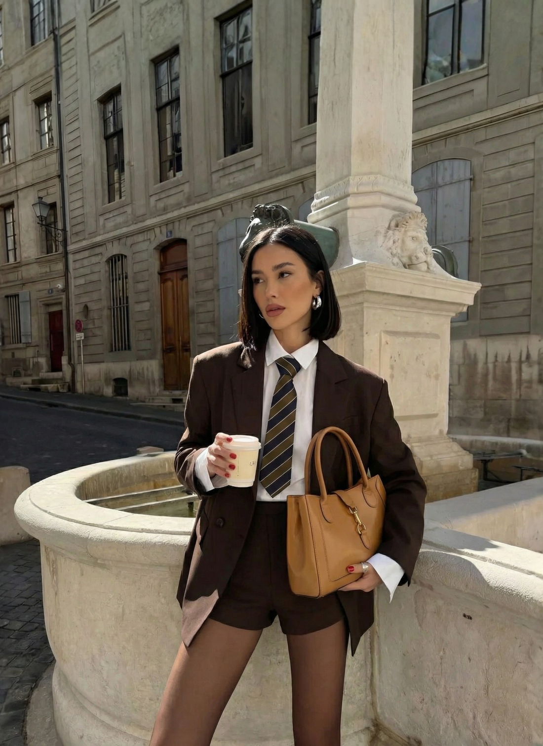 Borsa Chloe micro in pelle spazzolata Cuoio - Voemièn