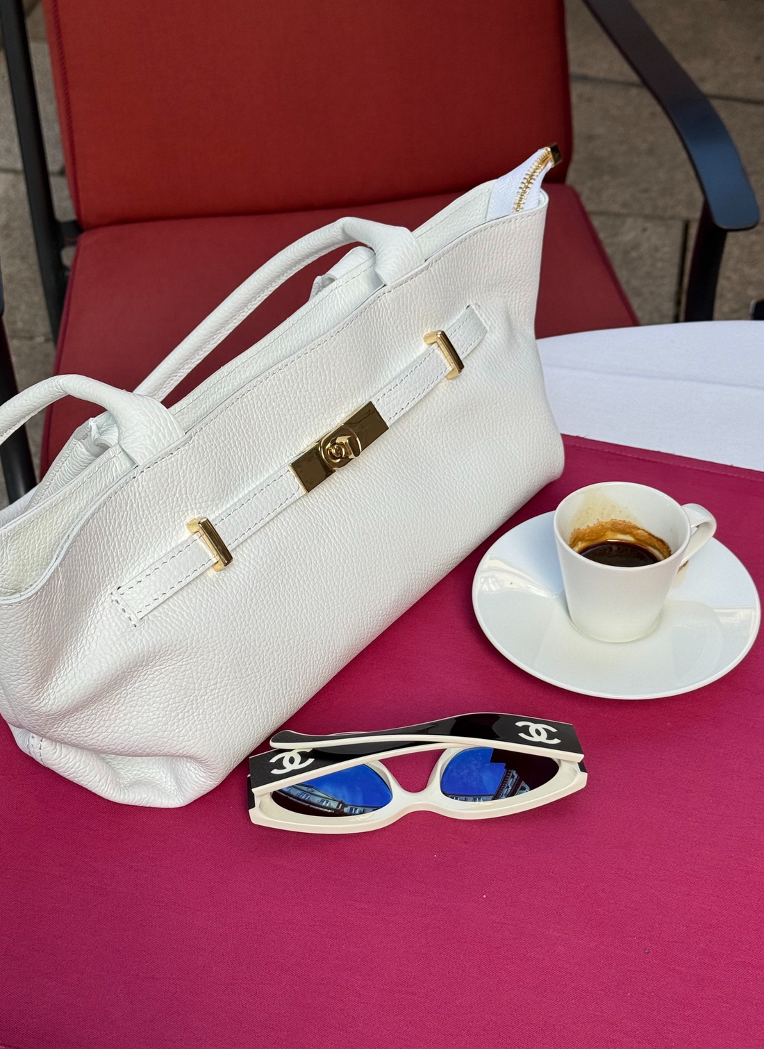 Bamboo Babe bag in Beige Dollar leather
