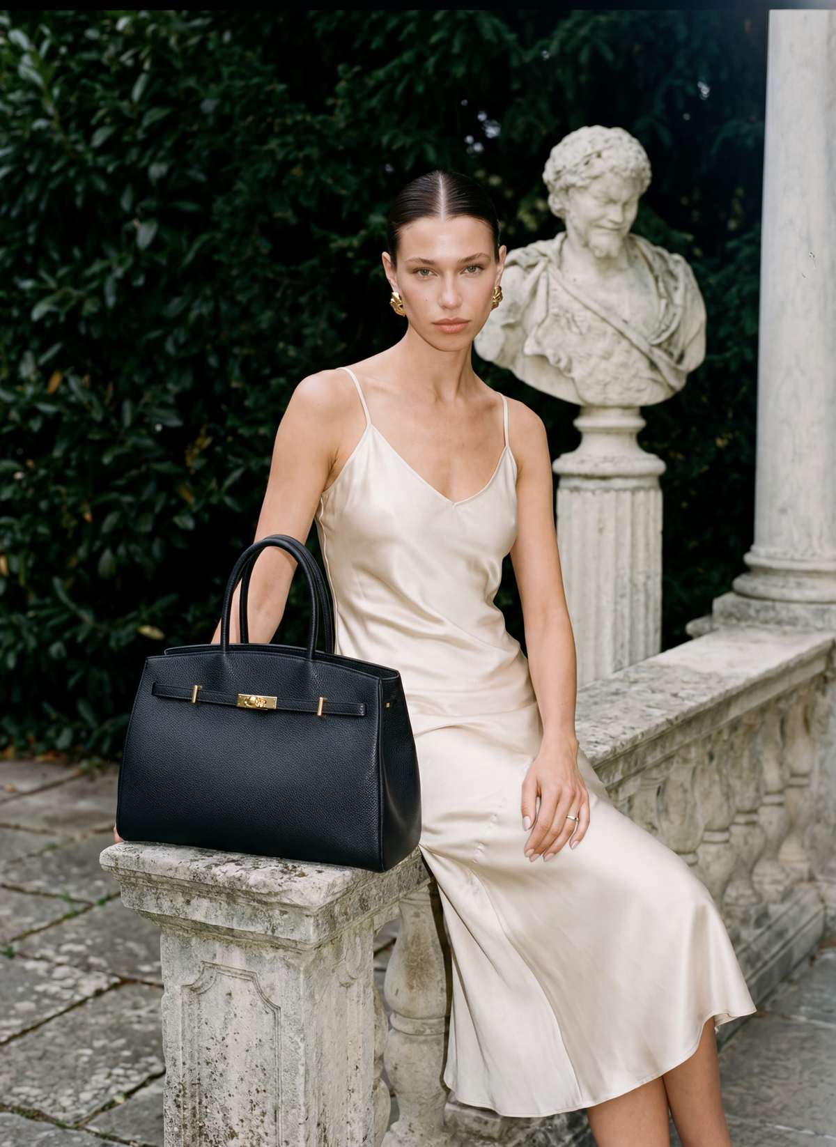 Borsa Driade in Pelle Dollaro Nera - Voemièn