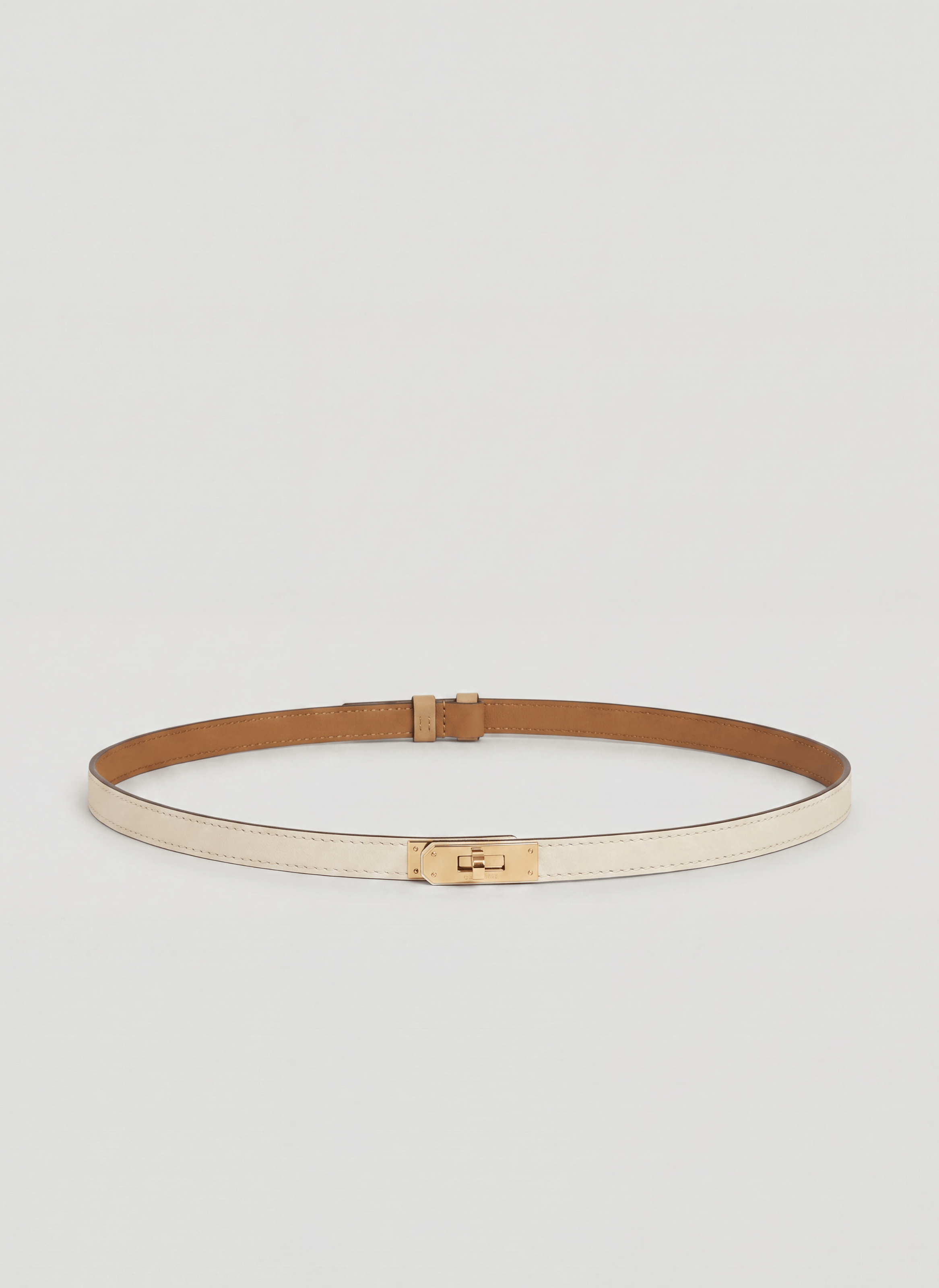 Cintura Baronne in pelle Crema - Voemièn
