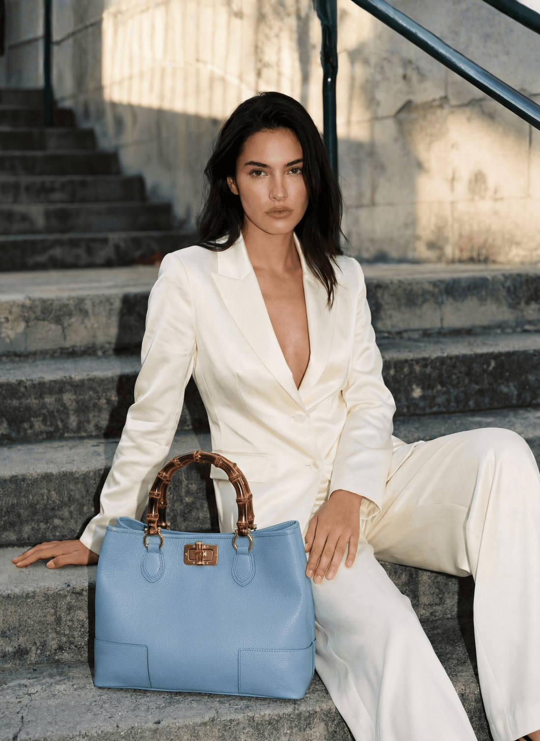 Set Bamboo Babe in Pelle Dollaro Denim - Voemièn