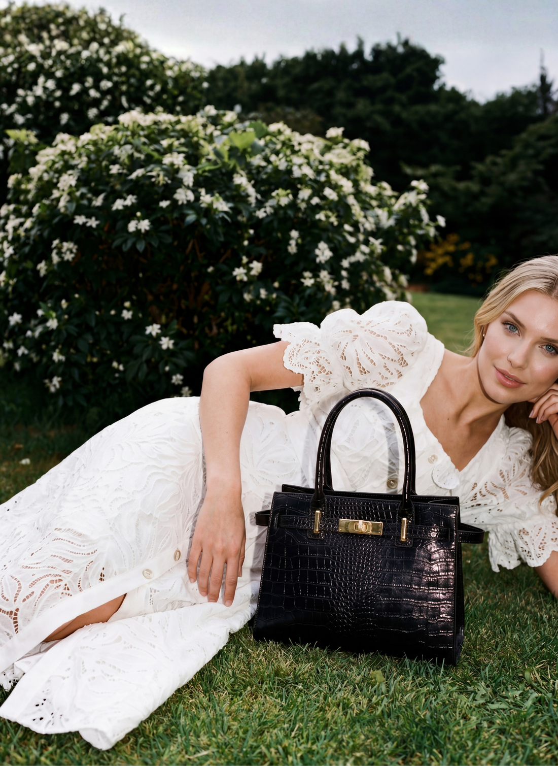 Borsa Grace limited edition in Pelle Coco Nera - Voemièn