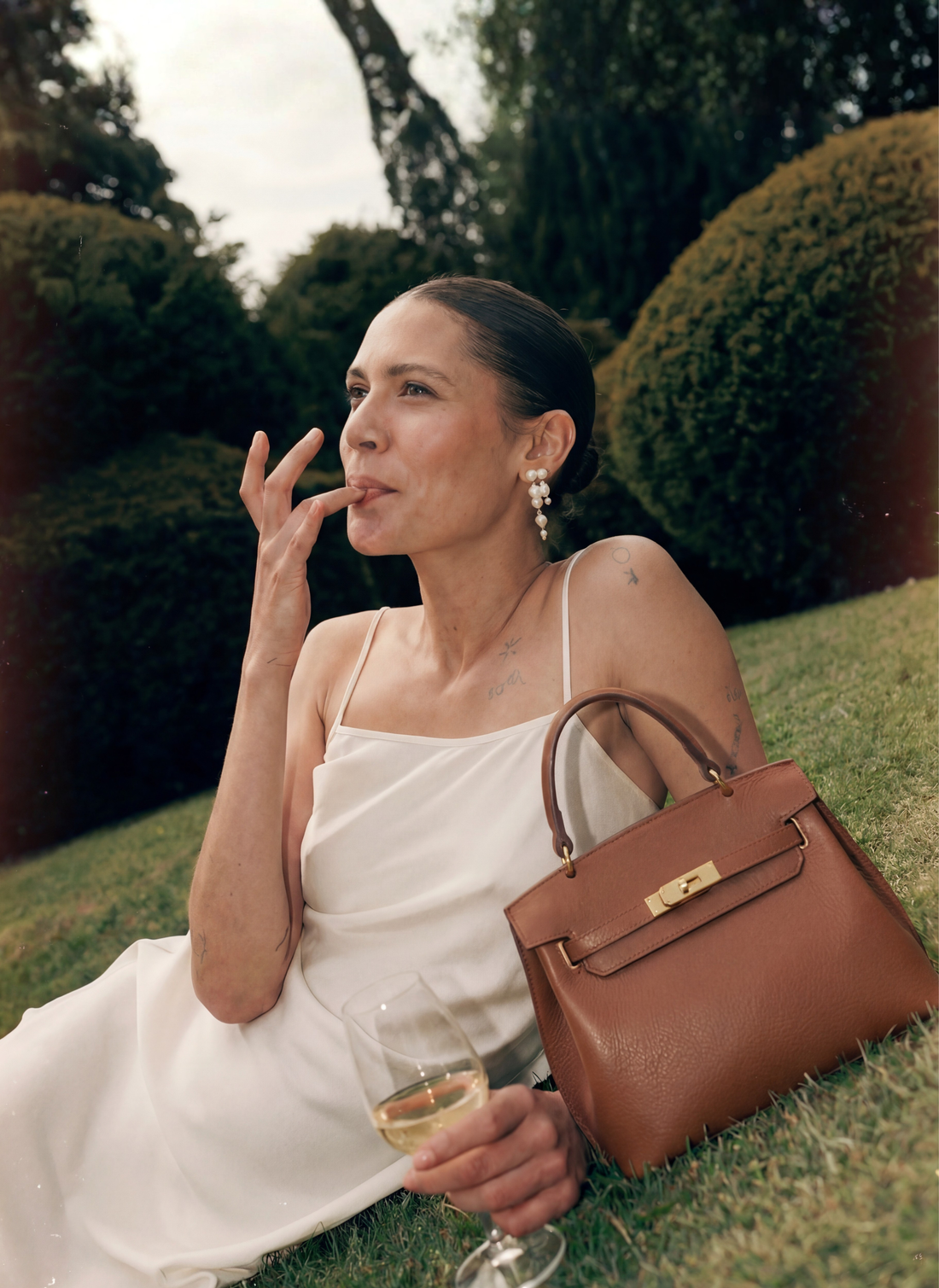 Borsa Giselle in Pelle Dollaro Cuoio - Voemièn