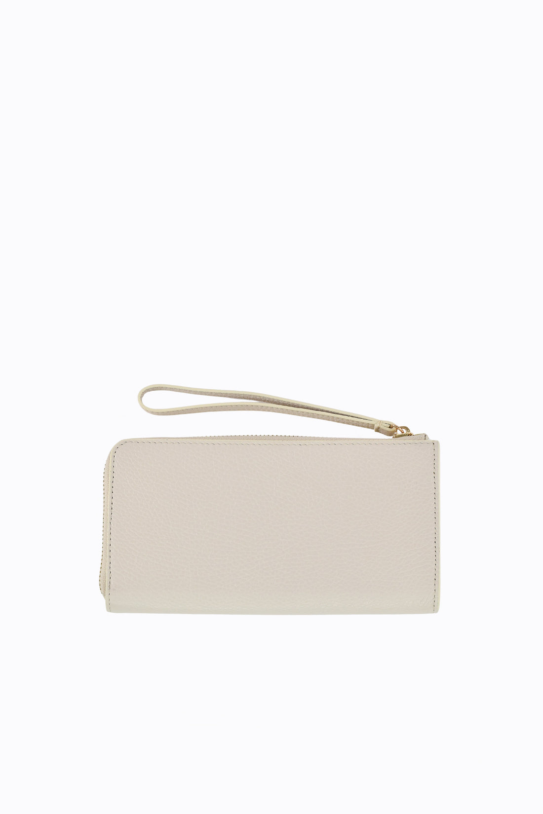 Portafoglio Clutch Valentine in pelle Togo Beige