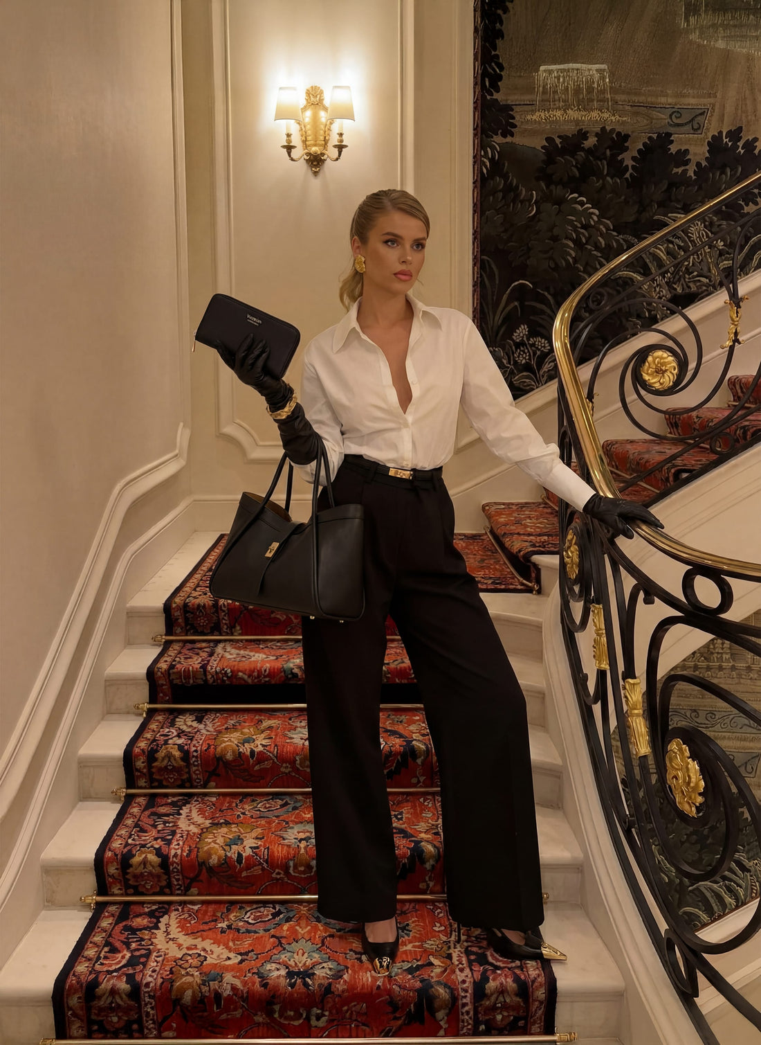 Set Lavoro quotidiano | Mayfair in pelle Nera - Voemièn