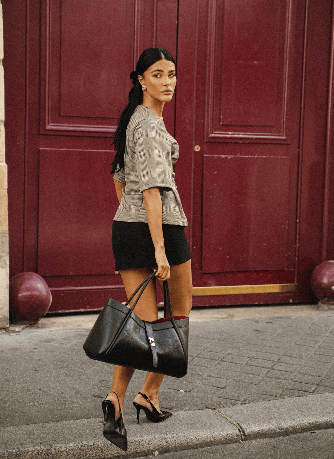 Set Lavoro quotidiano | Mayfair in pelle Nera - Voemièn