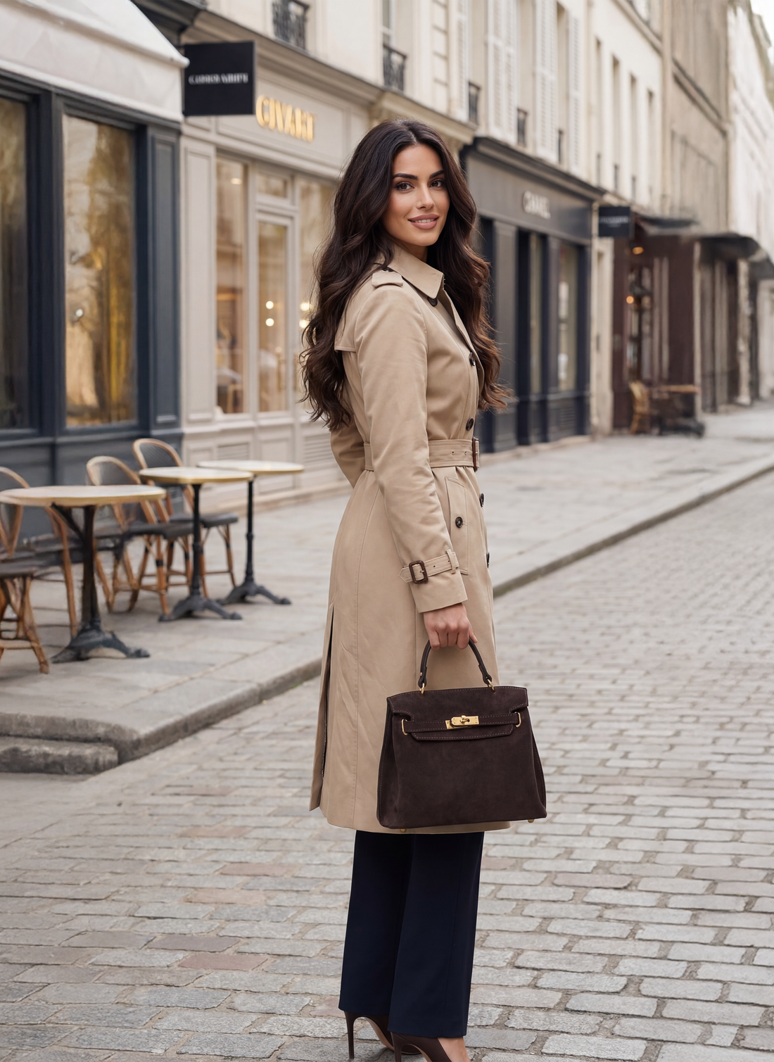 Borsa Giselle in Camoscio Testa di Moro