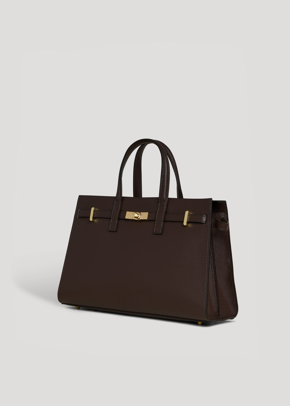 Borsa Sveva in pelle Togo Testa di moro - Voemièn