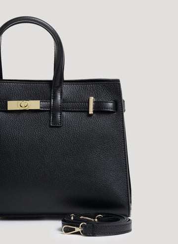 Mumbi Borsa In Vera Pelle Per Sony Xperia GO, Con Linguetta Di Estrazione E Chiusura In Velcro, Nera - 2