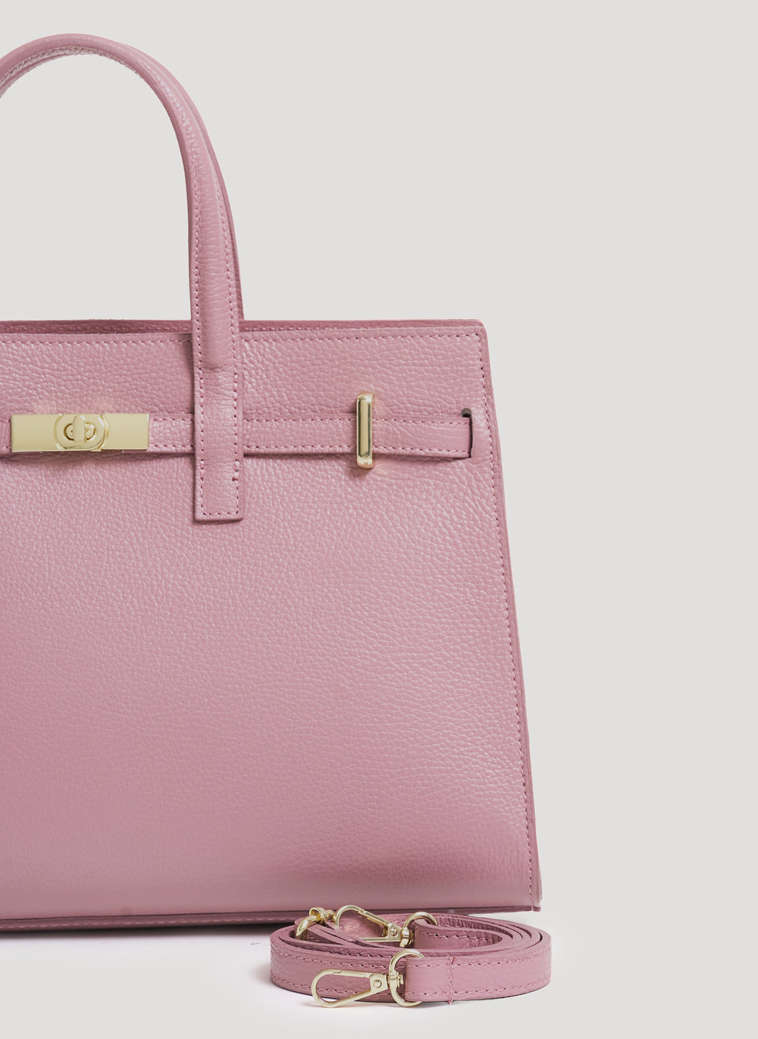 Borsa Sveva in pelle Dollaro Rosa Antico
