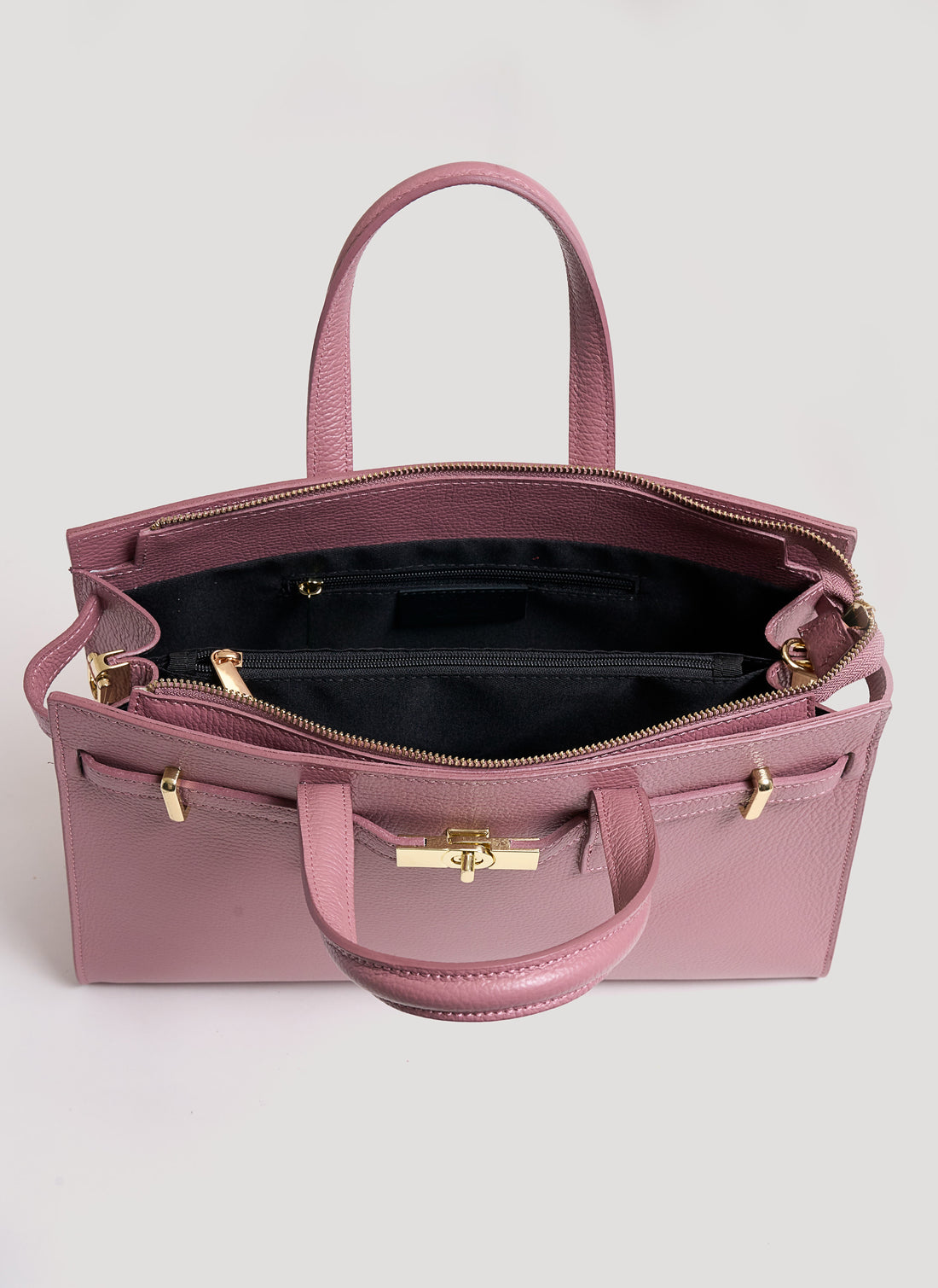 Borsa Sveva in pelle Dollaro Rosa Antico