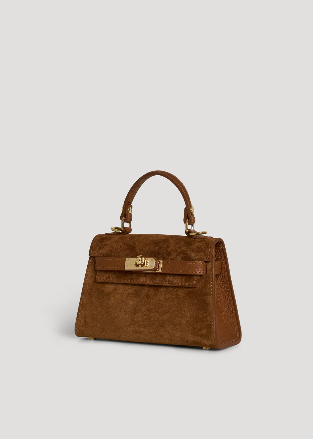 Borsa Victoria in Camoscio e Pelle Cuoio Gift - Voemièn