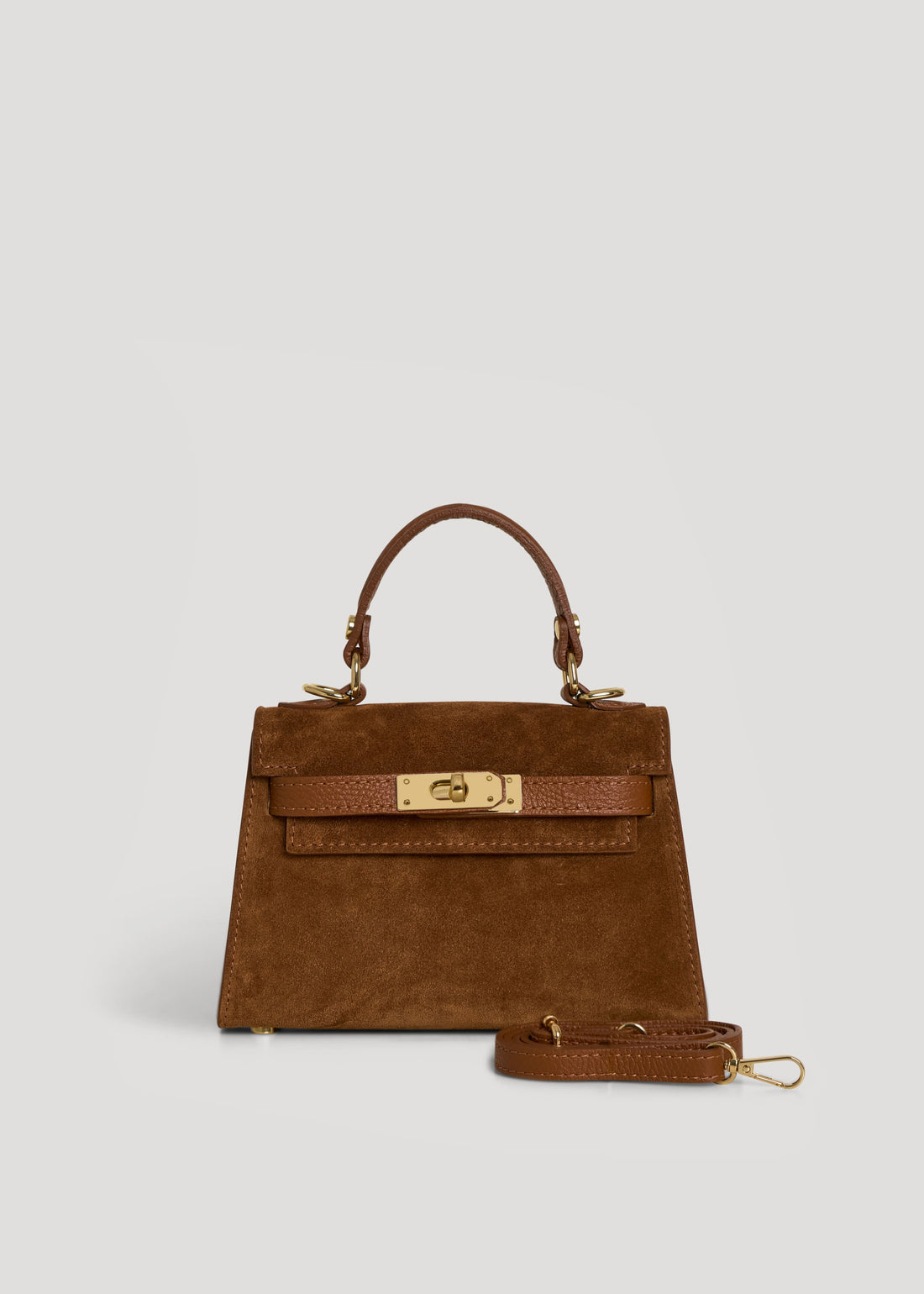 Borsa Victoria in Camoscio e Pelle Cuoio Gift - Voemièn