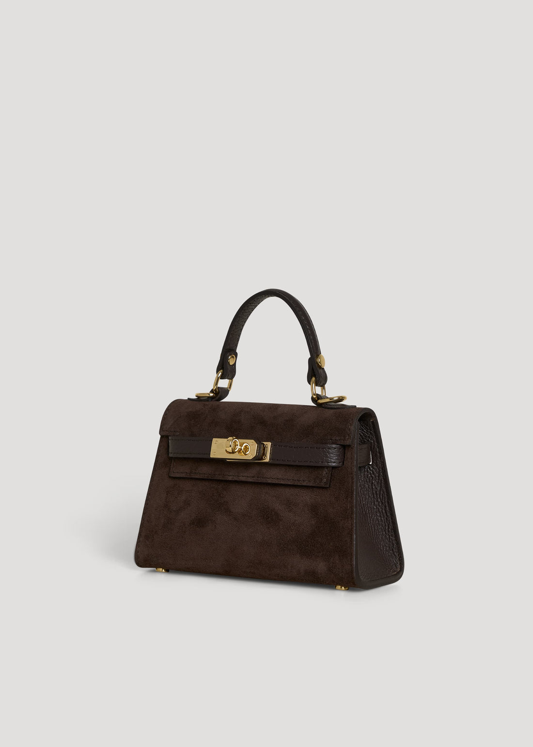 Borsa Victoria in Camoscio e Pelle Testa di Moro Gift - Voemièn