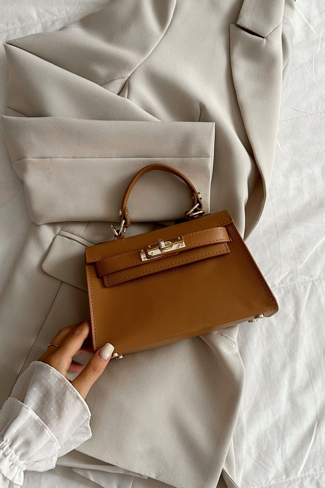 Borsa Victoria in pelle Epson Cuoio - Voemièn