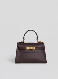 Borsa Victoria in pelle Epsom Testa di moro