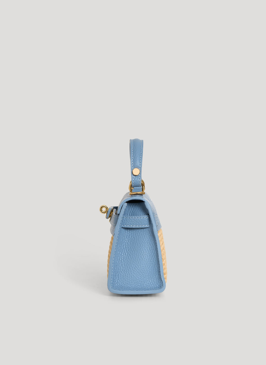 Borsa Victoria in Pelle e Rafia Denim - Voemièn
