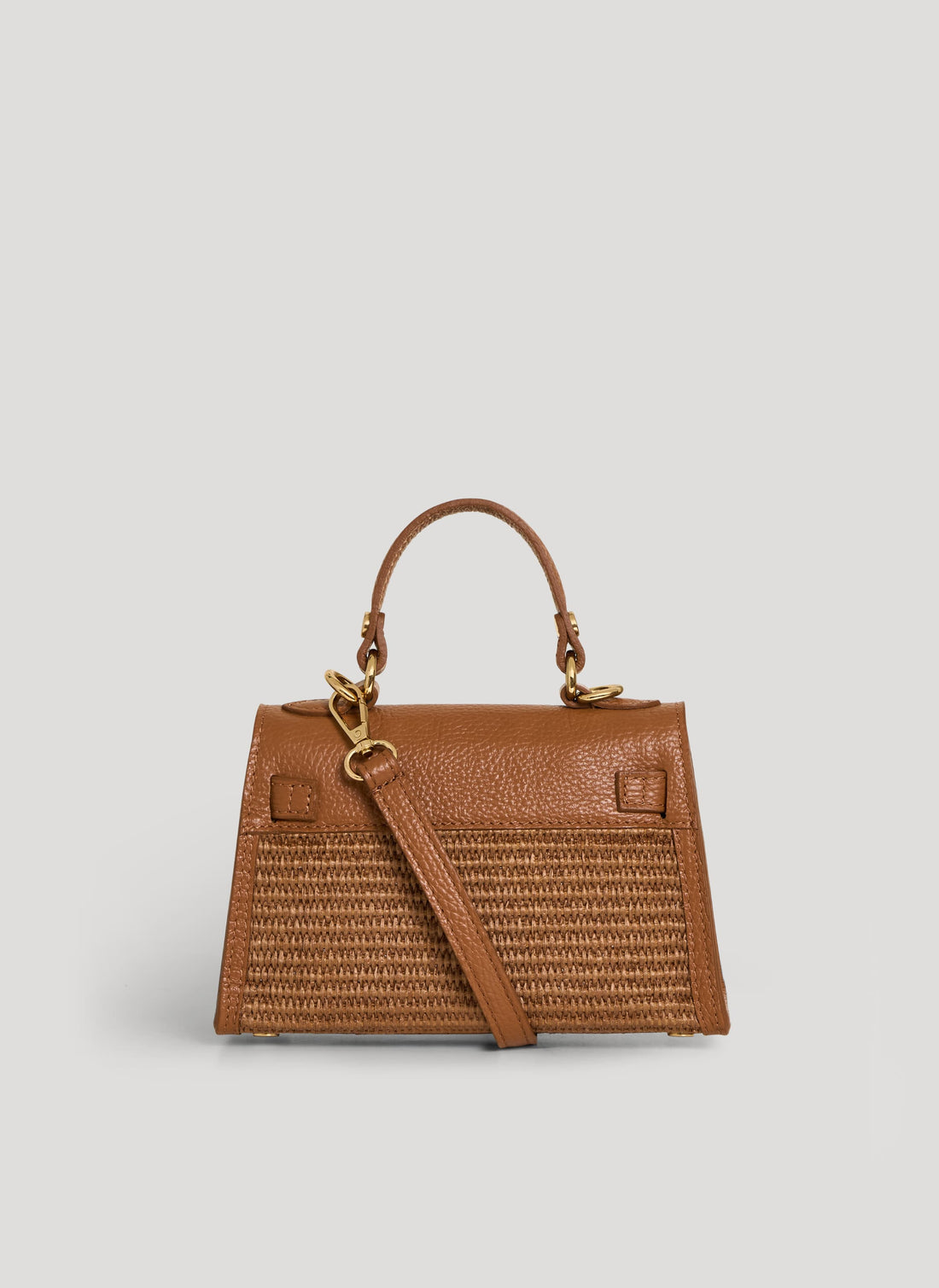 Borsa Victoria in Pelle e Rafia Limited Edition Cuoio - Voemièn