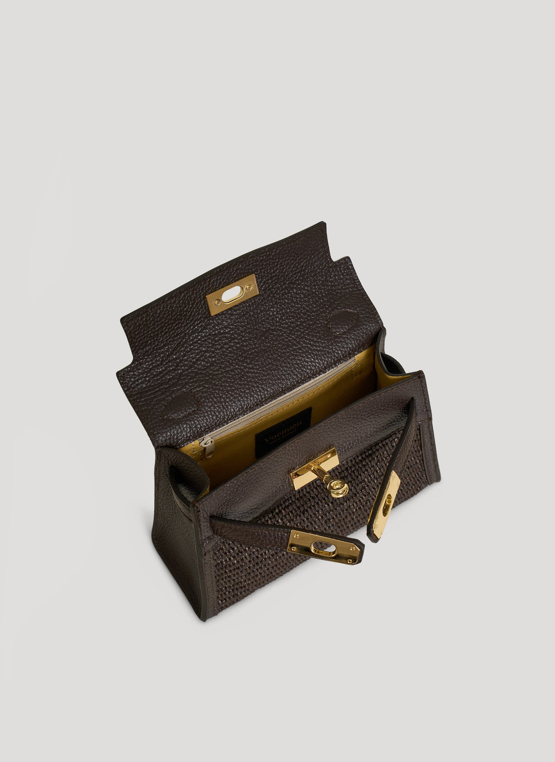 Borsa Victoria in Pelle e Rafia Limited Edition Testa di Moro - Voemièn