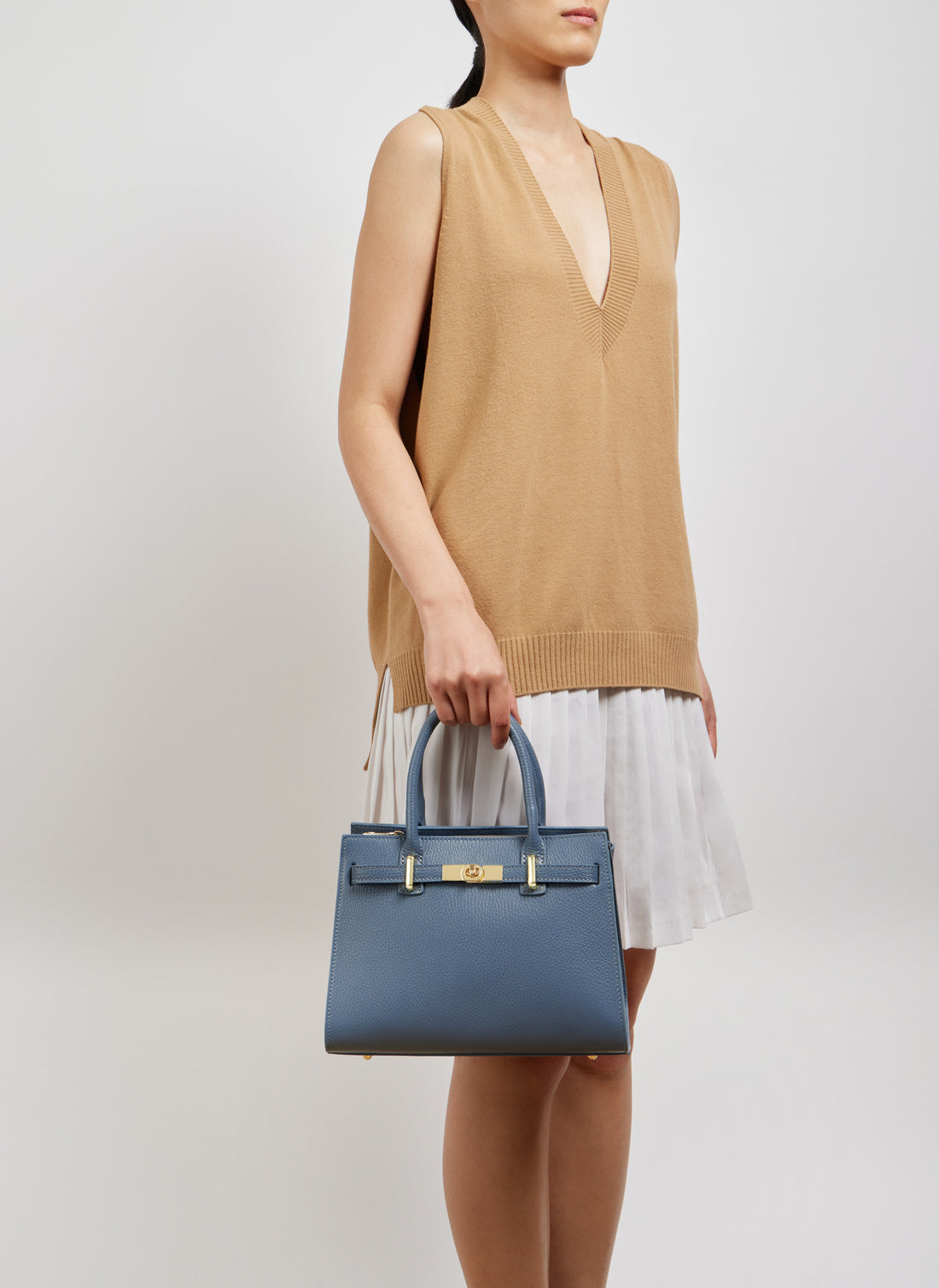 Borsa Grace in pelle Togo Carta da Zucchero