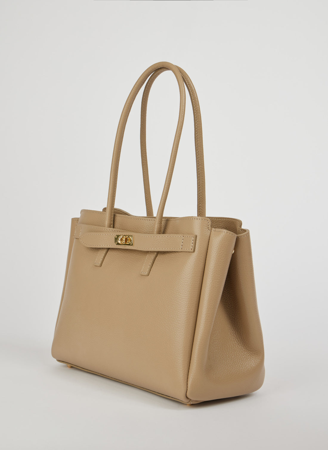 Borsa Béatrice in Pelle Togo Sabbia