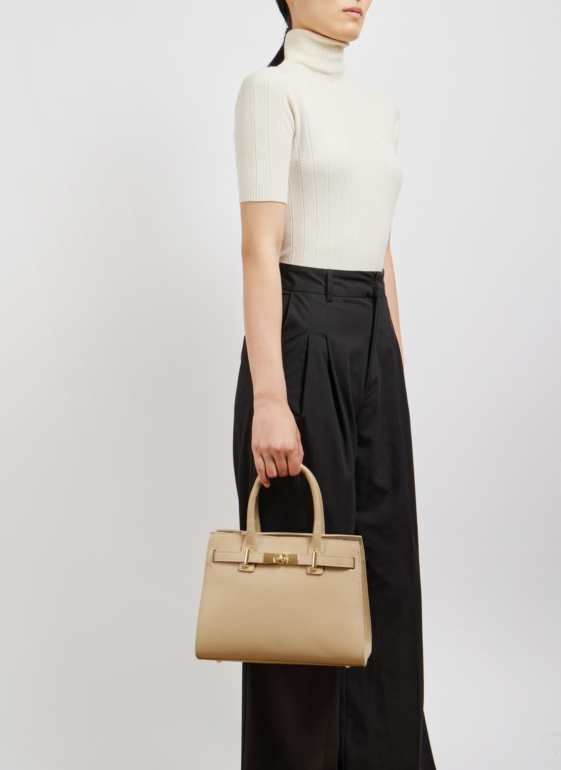 Borsa Grace in pelle Togo Sabbia