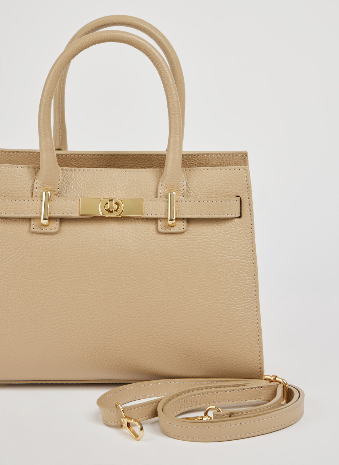 Borsa Grace in pelle Togo Sabbia