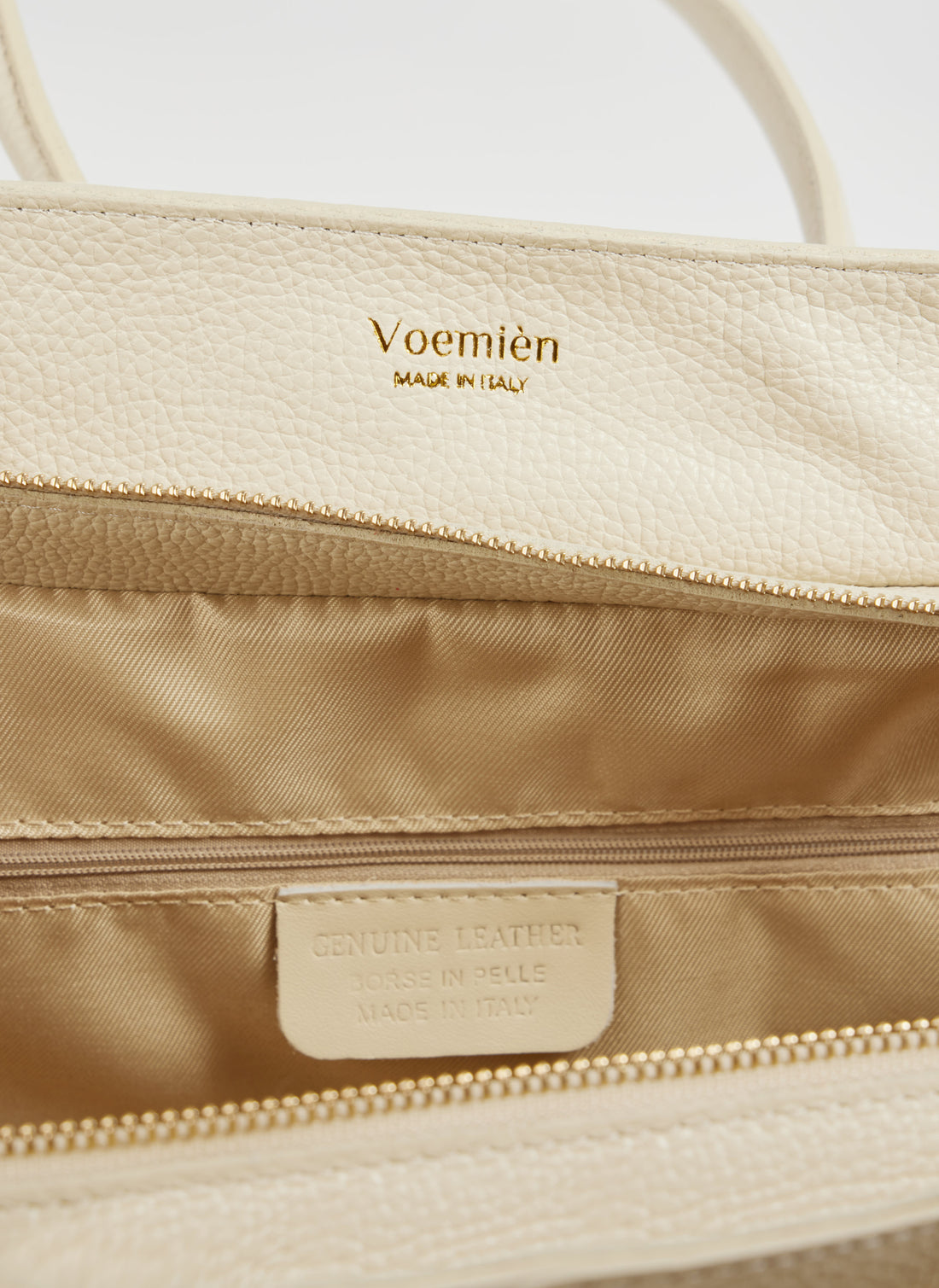 Borsa Béatrice in Pelle Togo Beige