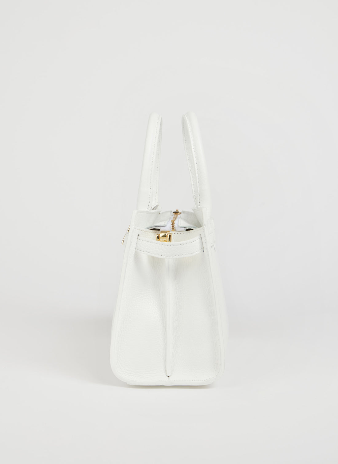 Borsa Grace in pelle Togo Bianca