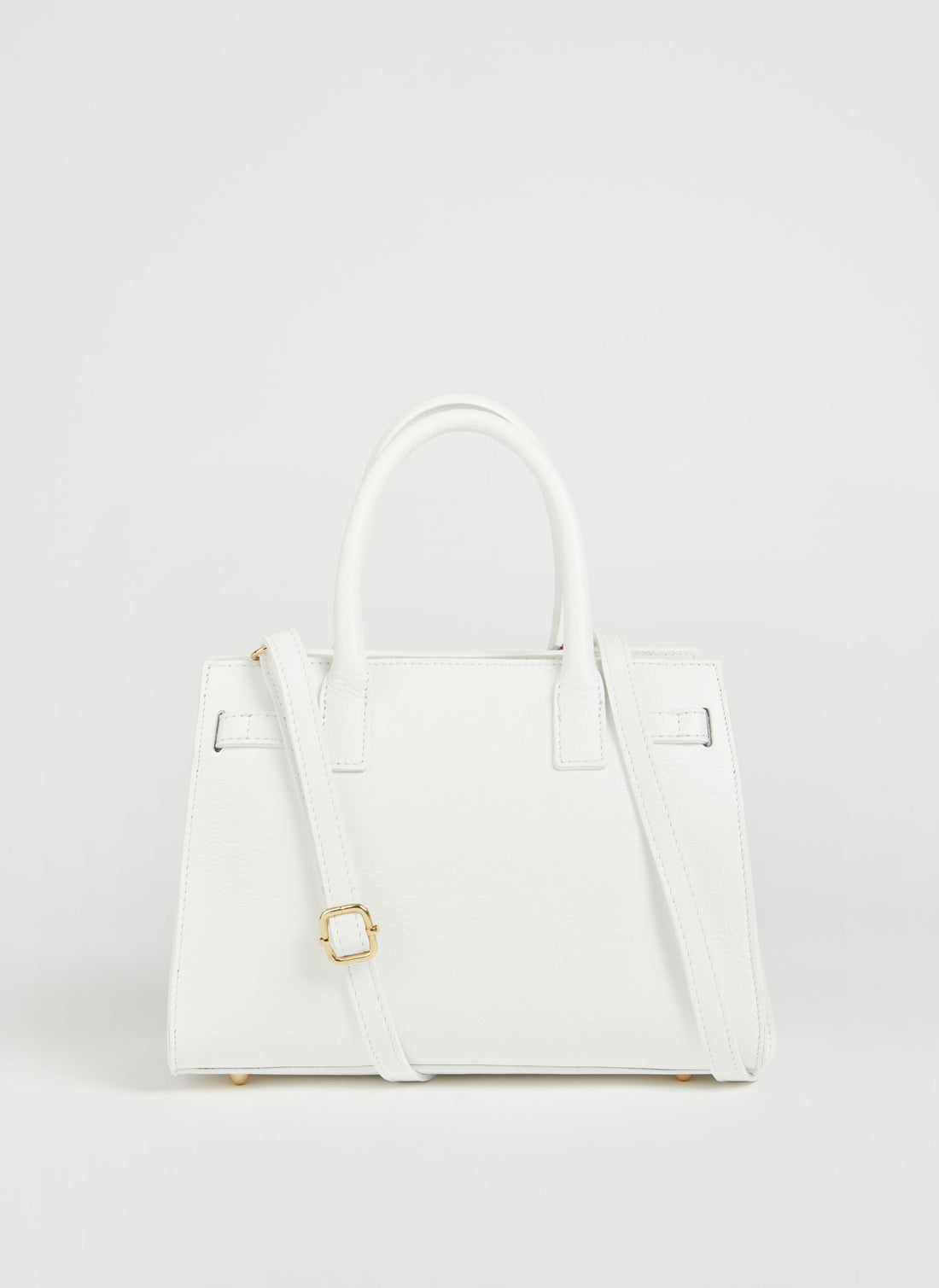 Borsa Grace in pelle Togo Bianca