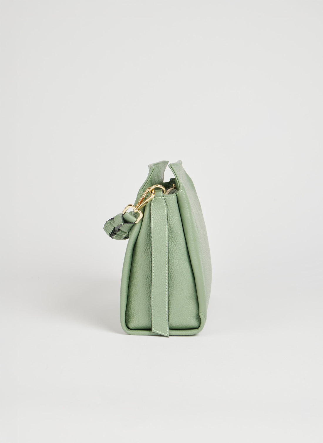 Borsa Braid in pelle Dollaro Verde Menta