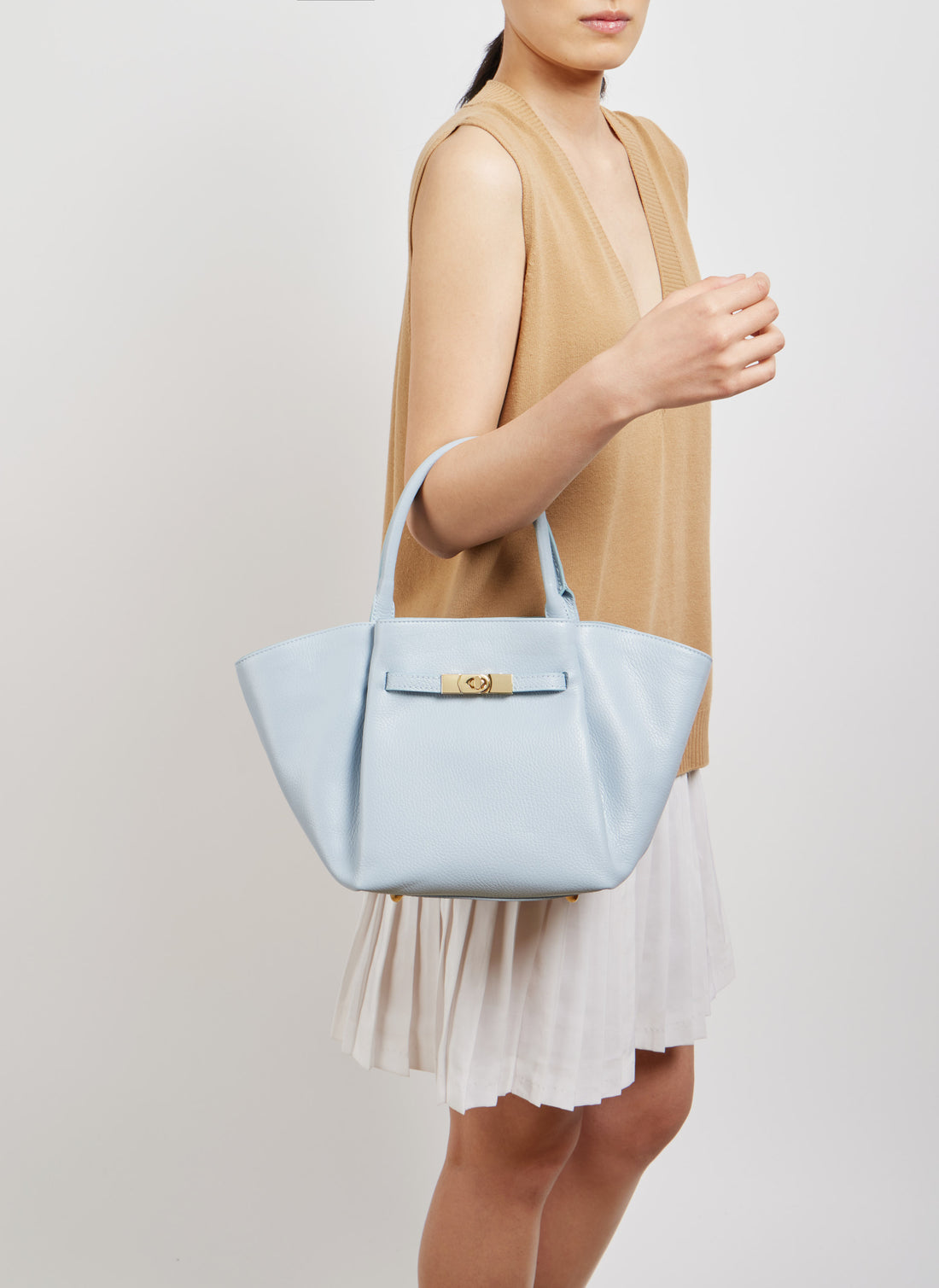Borsa Charlène in Pelle Togo Celeste