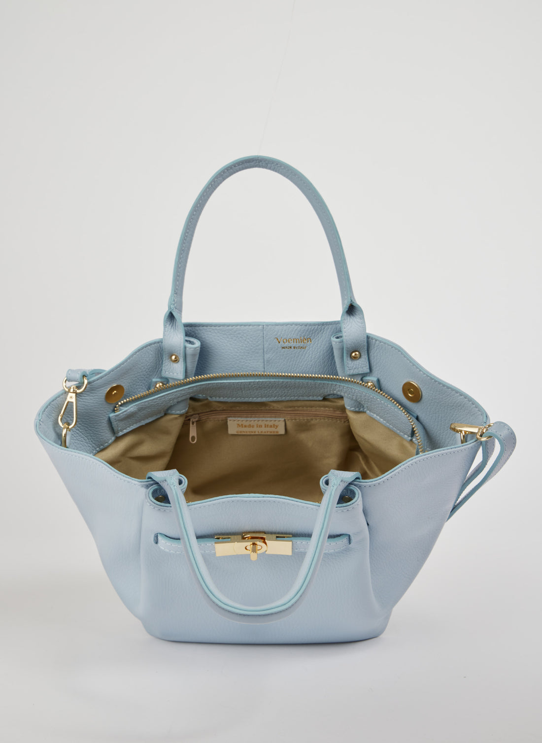 Borsa Charlène in Pelle Togo Celeste