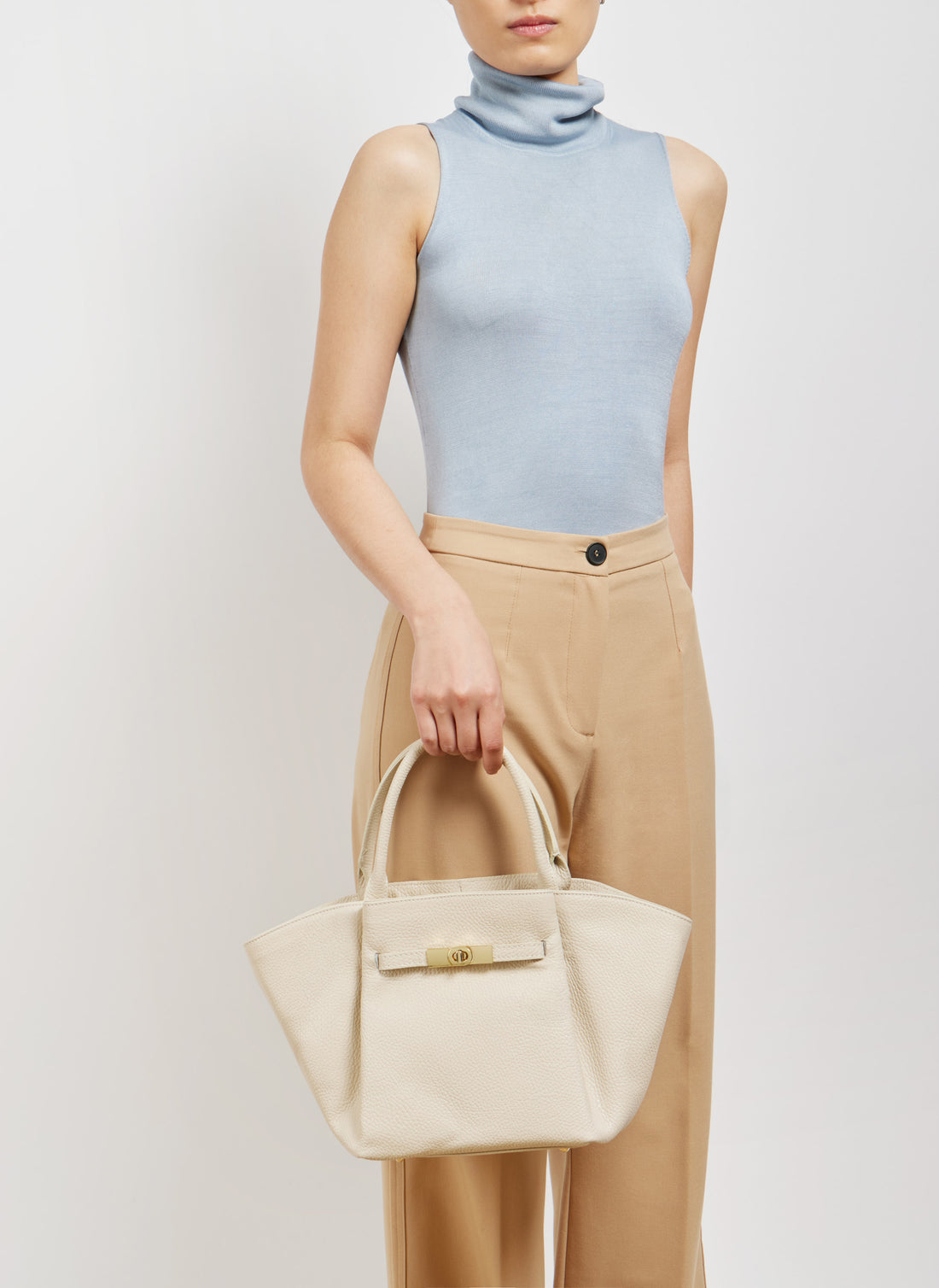 Bamboo Babe bag in Beige Dollar leather