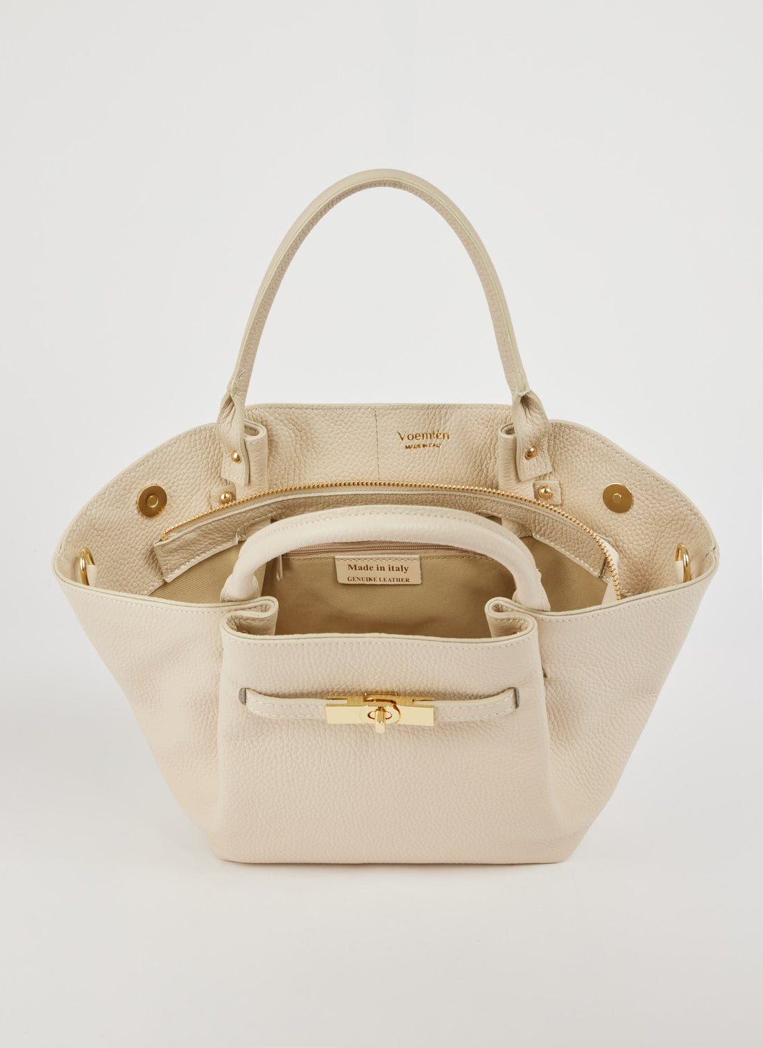 Bamboo Babe bag in Beige Dollar leather