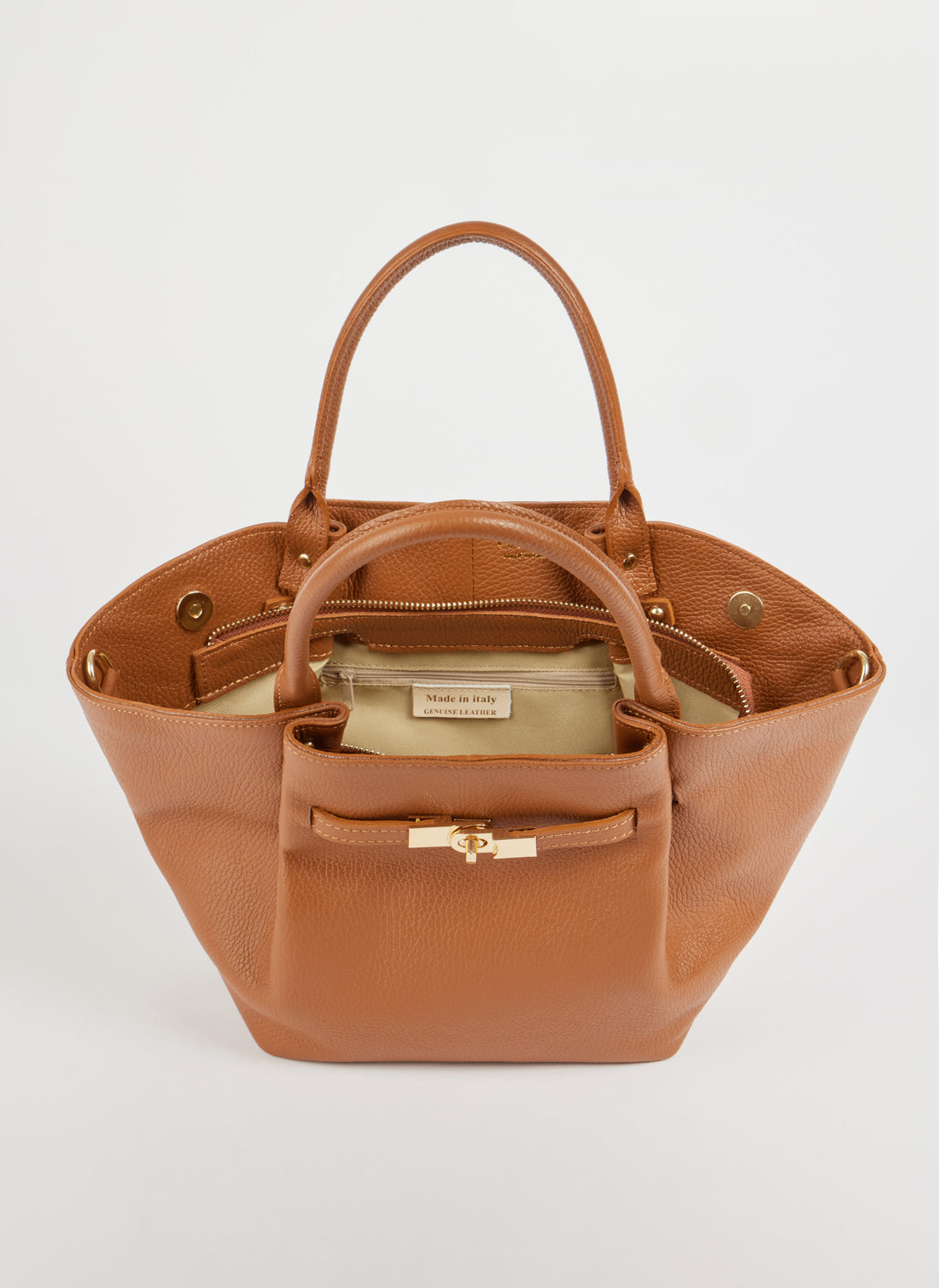 Borsa Charlène in Pelle Togo Cuoio