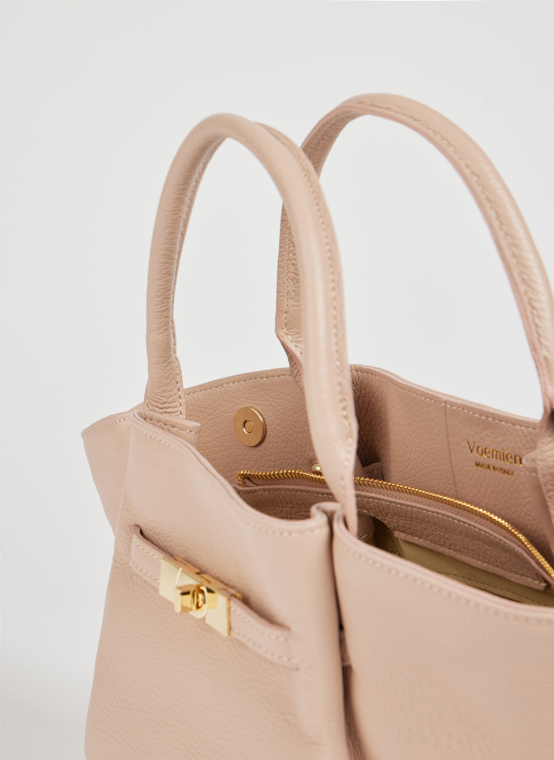 Borsa Charlène in Pelle Togo Cipria