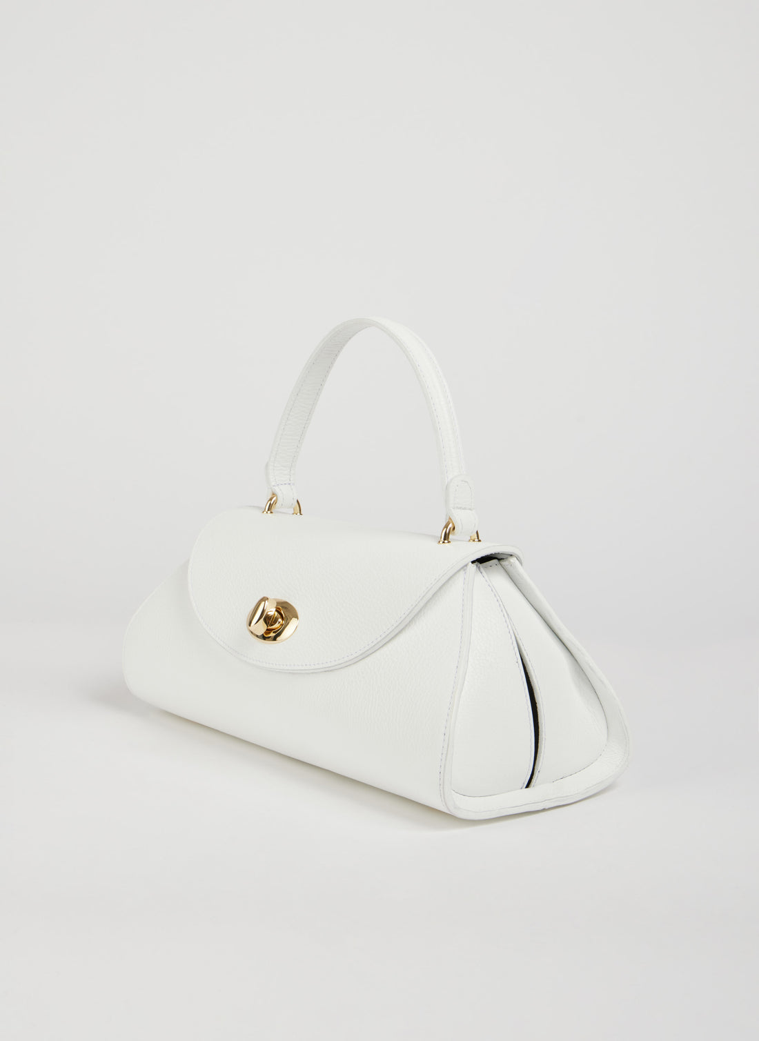 Borsa Florence in pelle Togo Bianca
