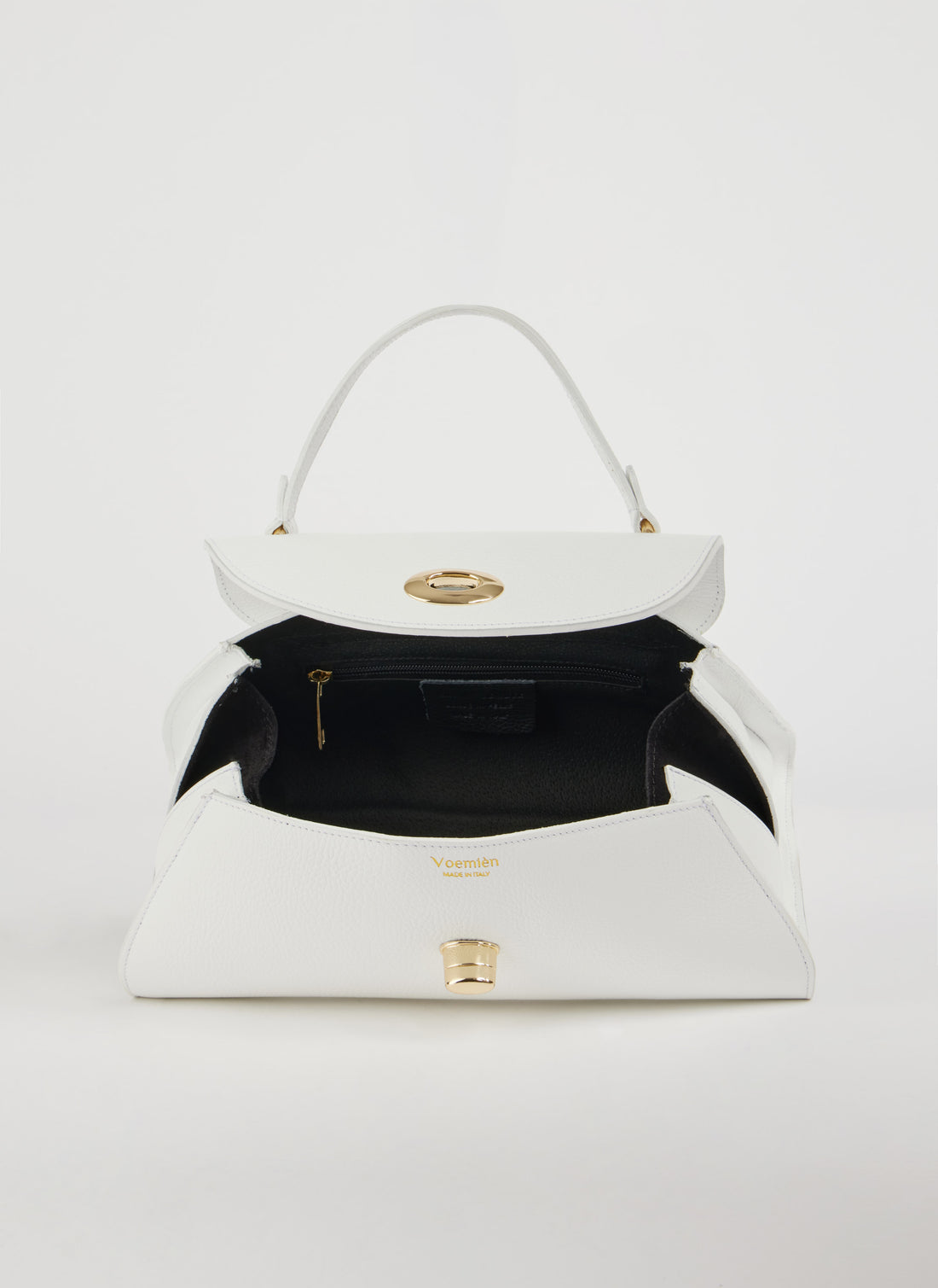 Borsa Florence in pelle Togo Bianca