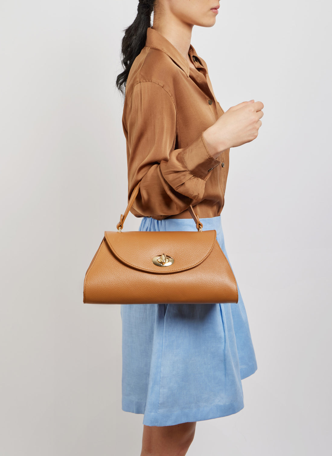 Borsa Florence in pelle Togo Cuoio