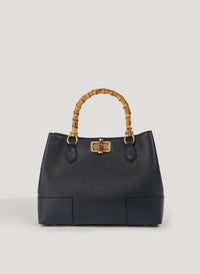 Bamboo Babe bag in Black Dollar leather