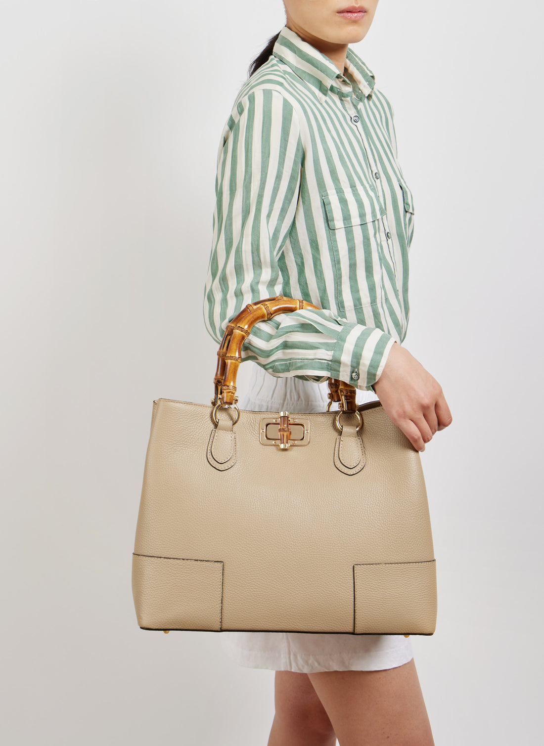 Borsa Bamboo Babe in pelle Dollaro Sabbia