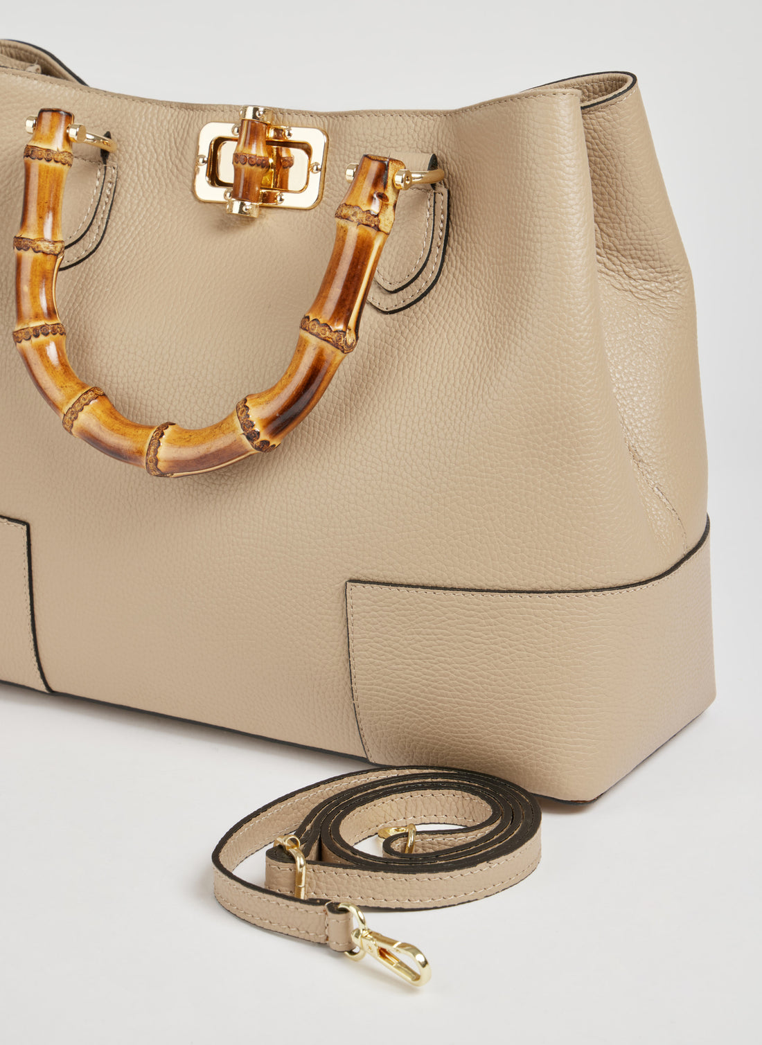 Borsa Bamboo Babe in pelle Dollaro Sabbia