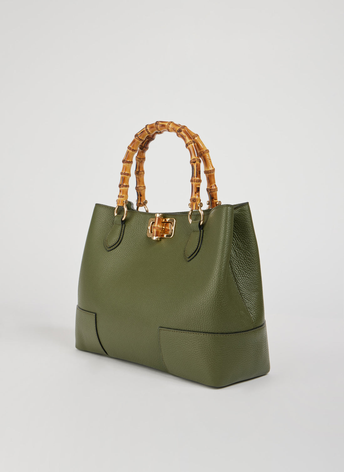Borsa Bamboo Babe in pelle Dollaro Verde Militare