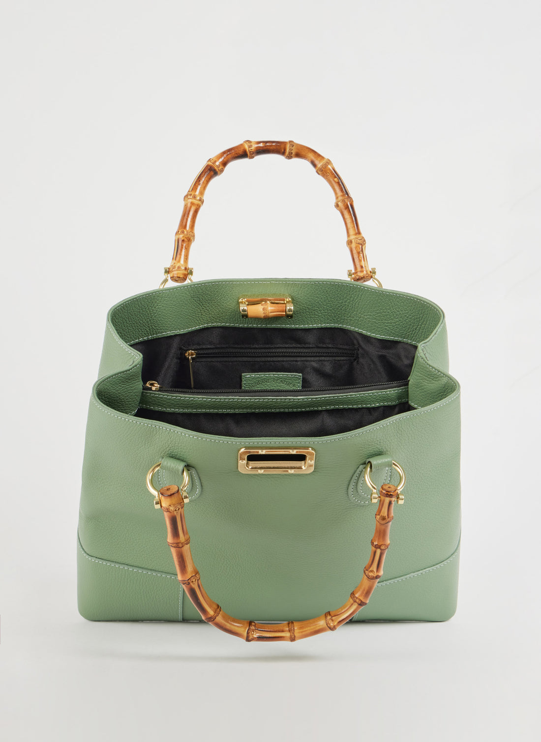 Borsa Bamboo Babe in pelle Dollaro Menta