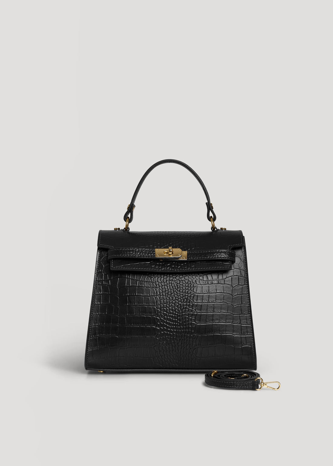 Borsa Zaira Limited Edition in Pelle Coco Nera - Voemièn