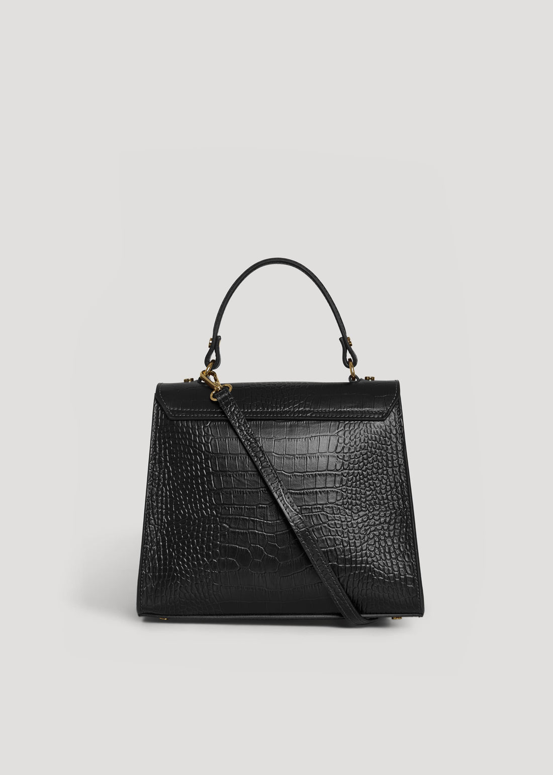 Borsa Zaira Limited Edition in Pelle Coco Nera - Voemièn
